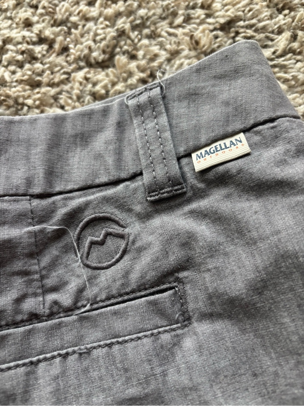 Magellan Outdoors High Waist Gray Women’s Shorts cotton 8